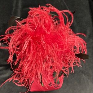 Reversible Ostrich Feather Purse